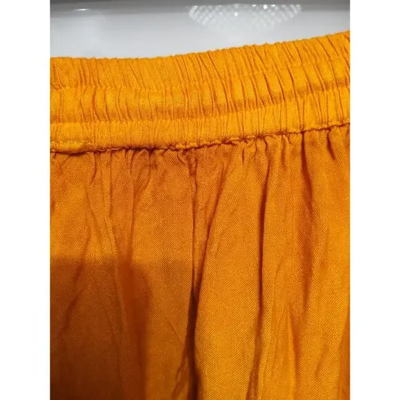 Raj Made in India long skirt sz S Orange embroidered romantic flowy boho flowy - Picture 9 of 10